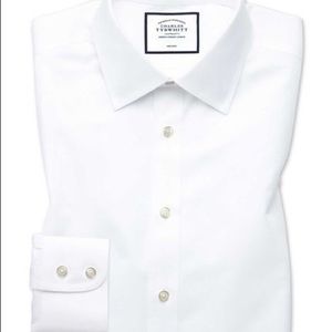 Charles Tyrwhitt white non iron twill slim fit